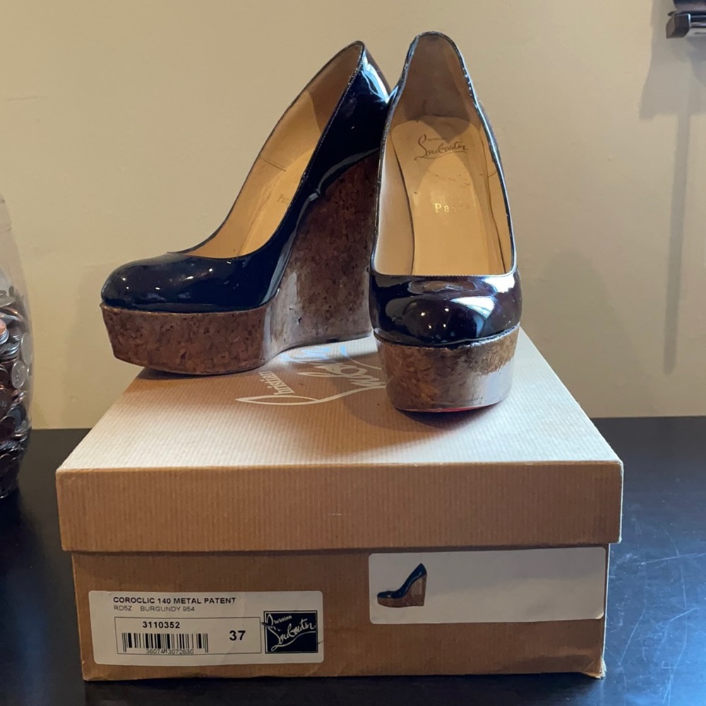 Christian Louboutin platform cork shoes